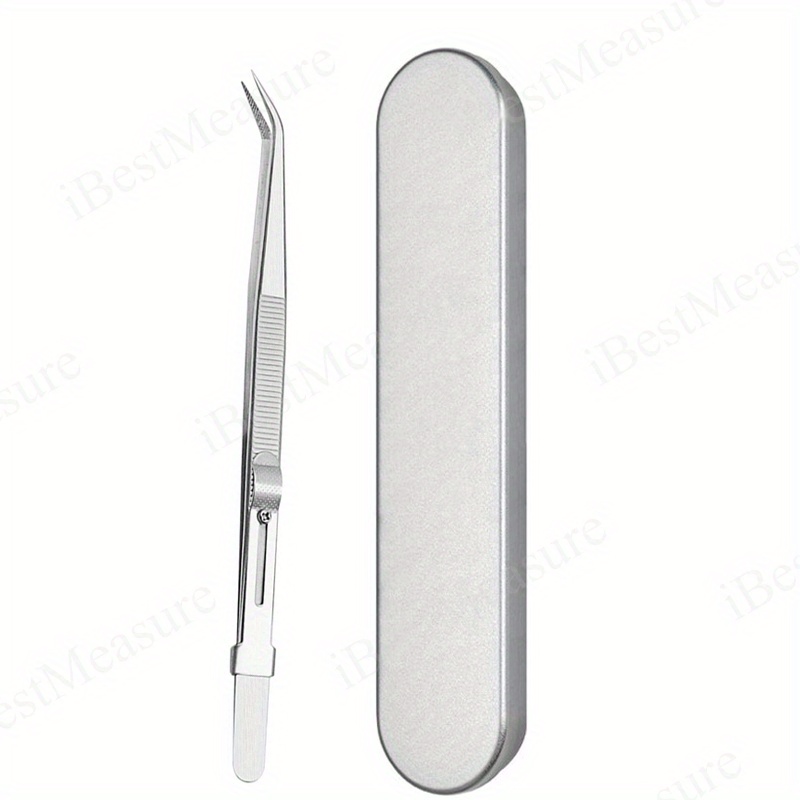 Jewelry Tweezers Professional Slotted Stainless Steel Tweezers Multipurpose  Tweezers for DIY Diamond Gem Jewelry 