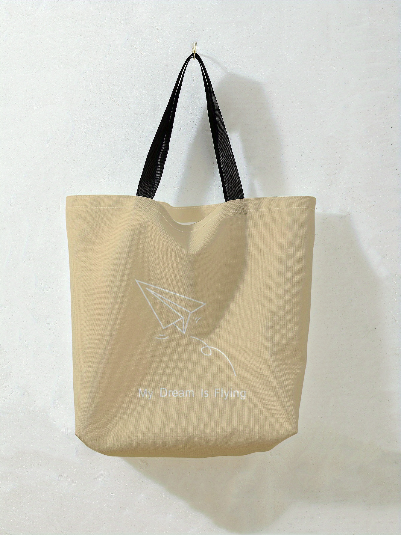Paper Airplane Print Tote Bag, Large Travel Beach Shoulder Bag