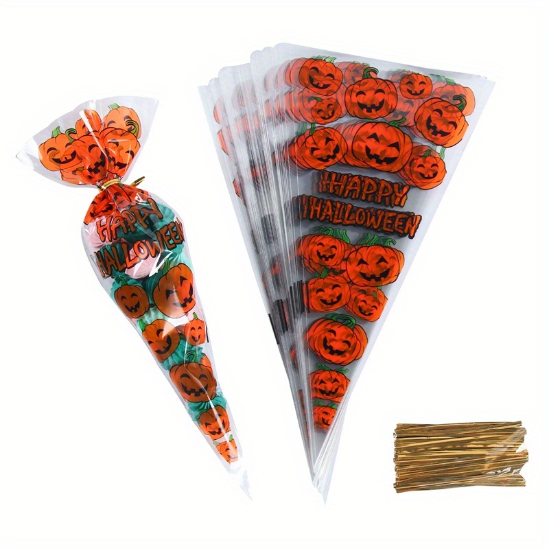 100 Pezzi Sacchetti Caramelle Stampati Halloween Sacchetti - Temu  Switzerland