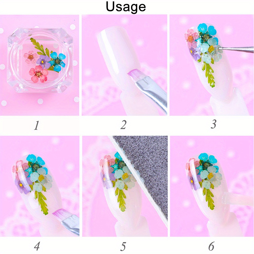 Hydrangea Petal Dried Flowers Nail Art Art Charms simulated - Temu