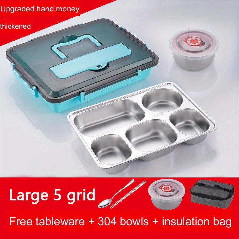 Stainless Steel Thermal Lunch Box For Office Workers, Rectangle Divided Insulated  Bento Box, Leakproof Food Container, Home Kitchen Supplies For Teenagers  And Workers, For Back School, Classroom - Temu