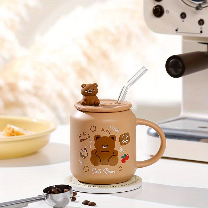 Kawaii Bear Coffee Mugs Cups Ceramic Cute Resuable Creative Travel Cups Tea  Beer Water Milk Original