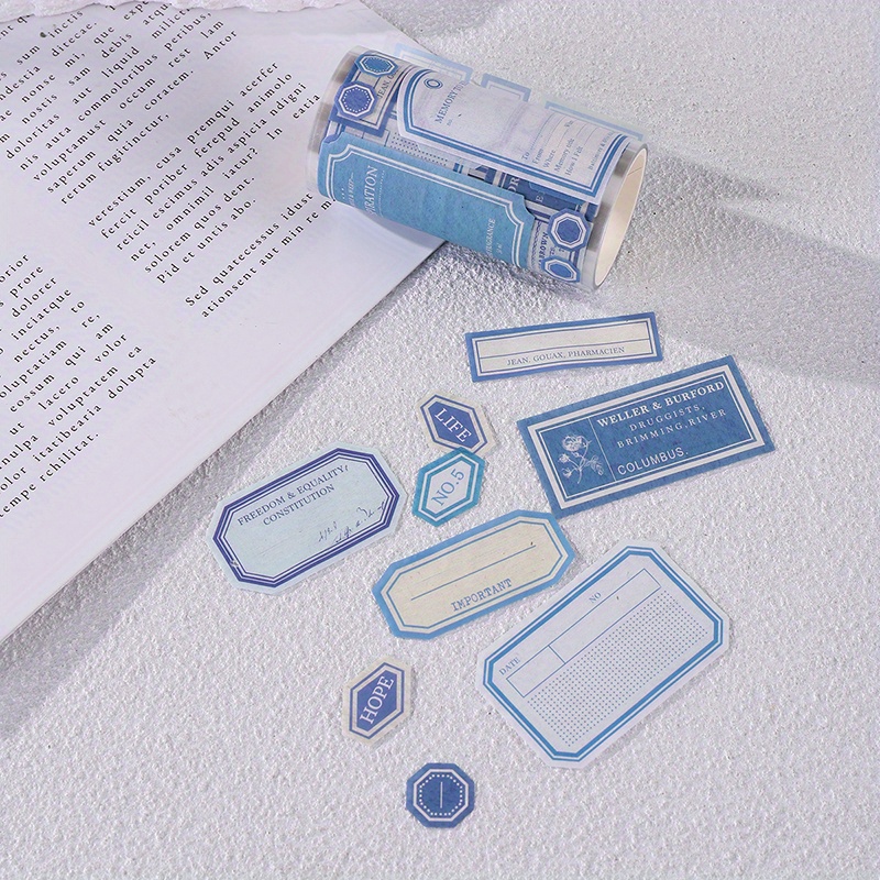 Retro Memories Collection Label Sticker Box For Scrapbooking - Temu