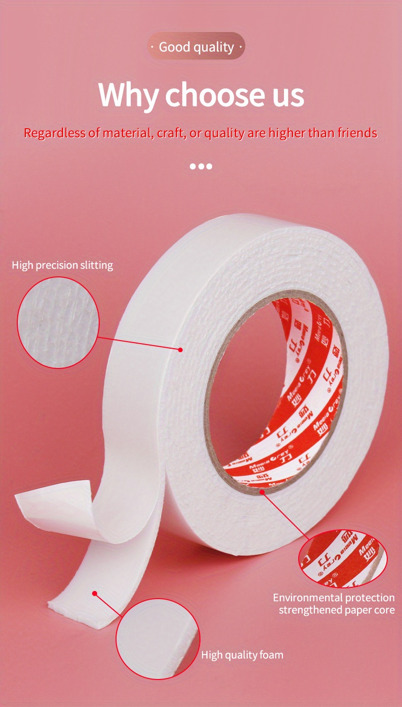 Strong Foam Double sided Tape Thick High viscosity Fixed - Temu