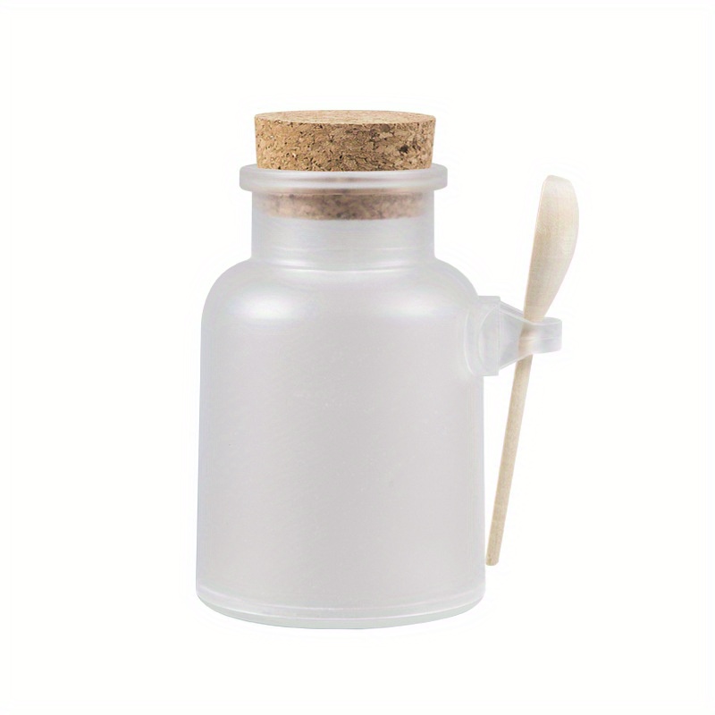 Frosted Apothecary Jar with Cap and Spoon