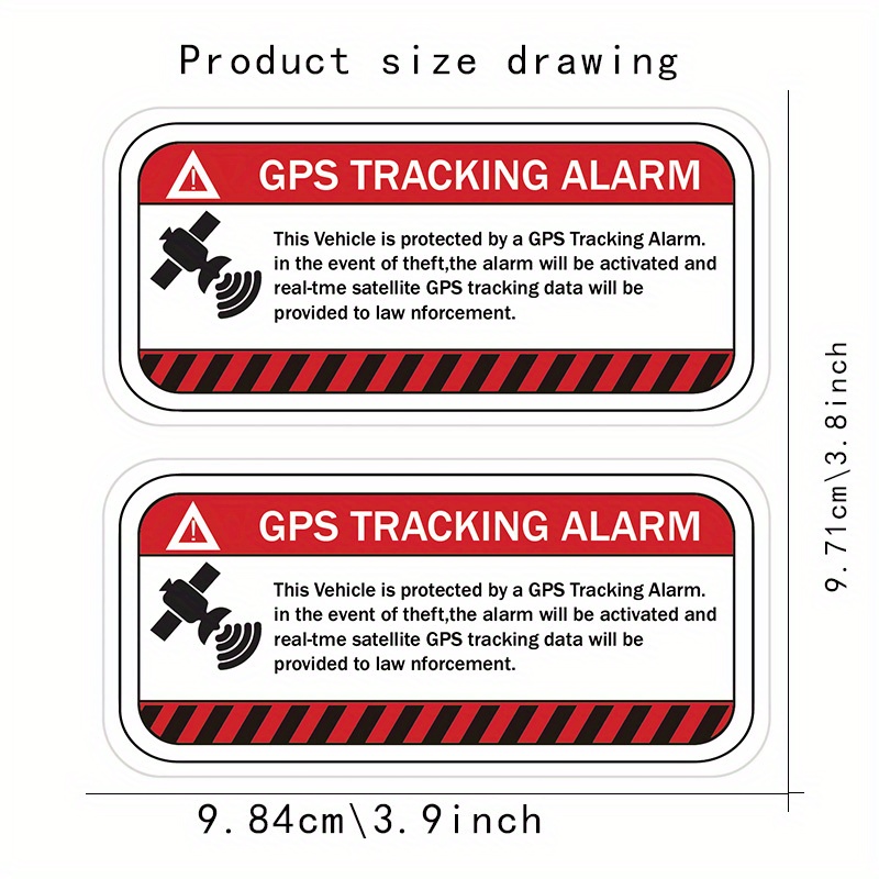 2pzas/juego Pegatinas Diseño gps Alarma Ideal Vehículos - Temu