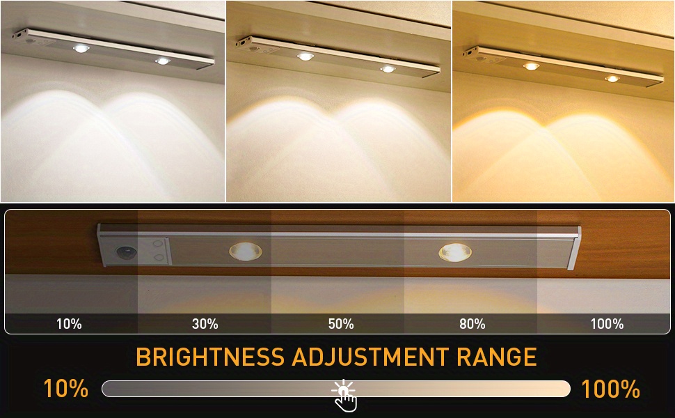 Luz LED para armario regulable recargable 2000 mAh inalámbrica, tira de luz  Led con 5 colores de iluminación para armario cocina TUNC Sencillez