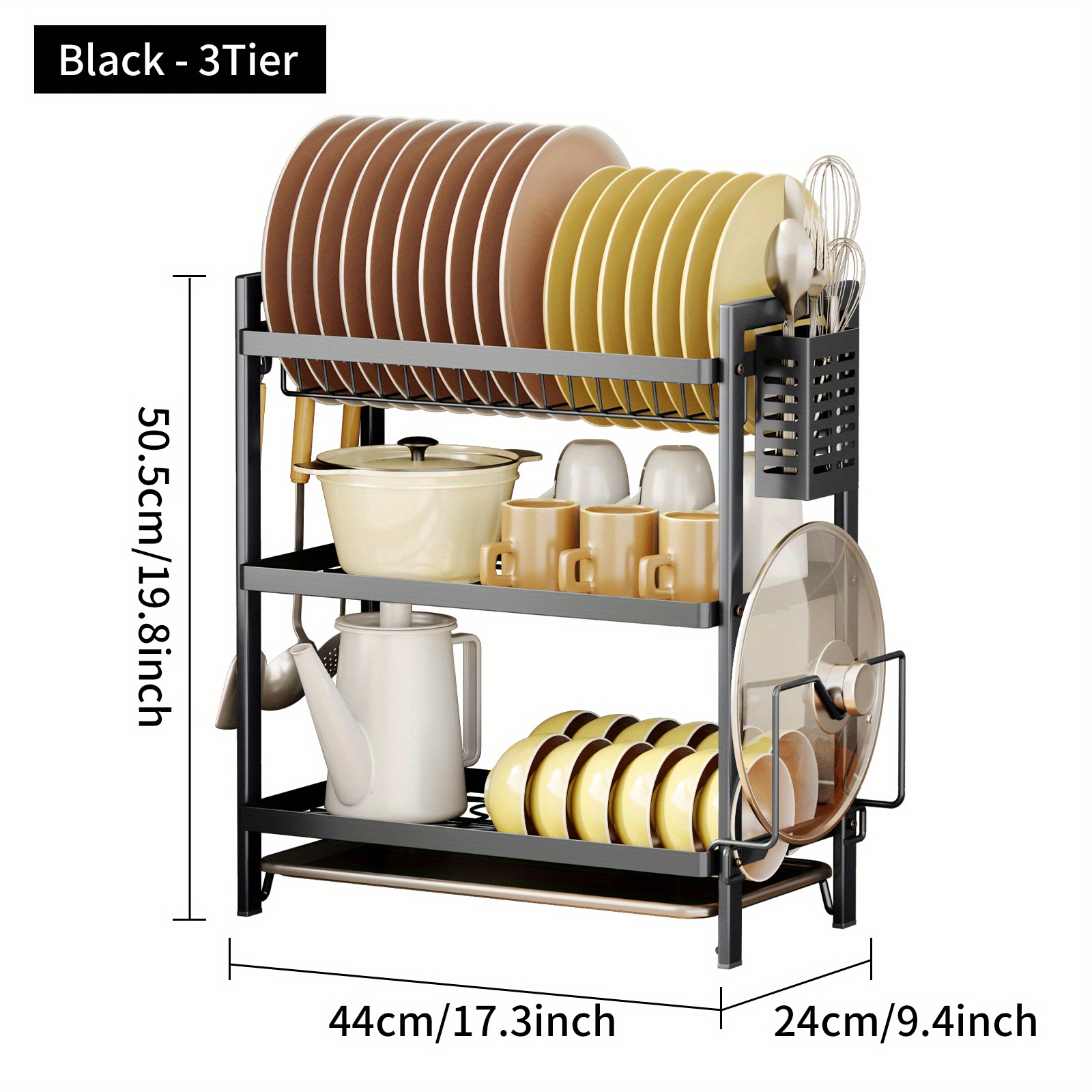 Dish Drying Rack Larger Capacity 2 3 Tier Dish Racks And - Temu