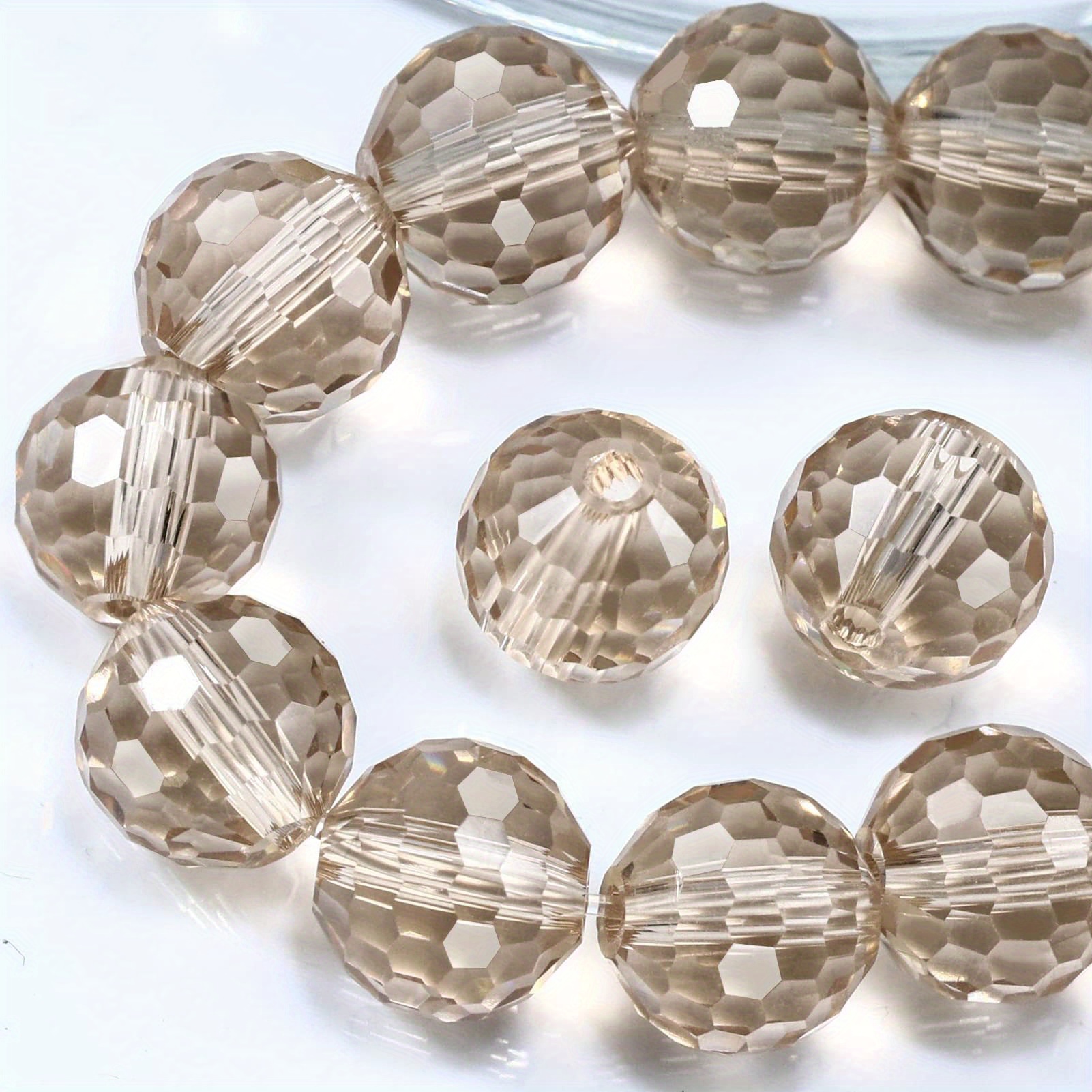 Swarovski Crystal 5000 8mm Clear Faceted Round Beads - 12 Pack