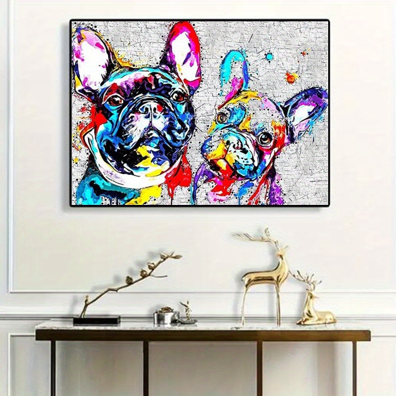 Abstract 2024 bulldog painting