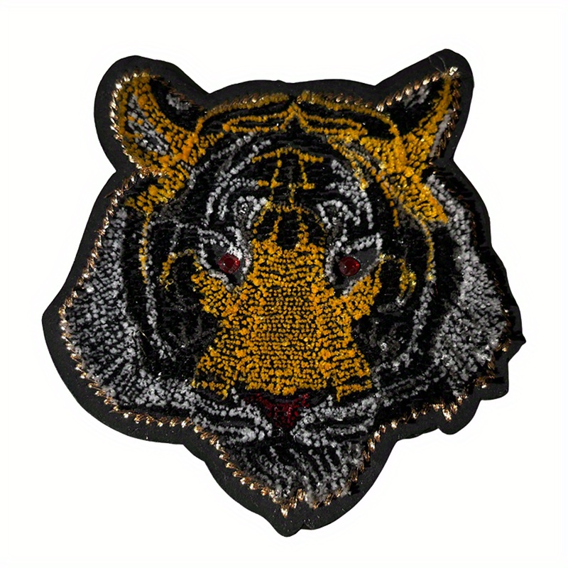 Tiger patches, Fashion Sequin patches, Tiger head patches, Iron on