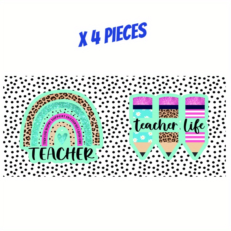 Back to School UV DTF Transfers - Teacher Life School Supplies UV