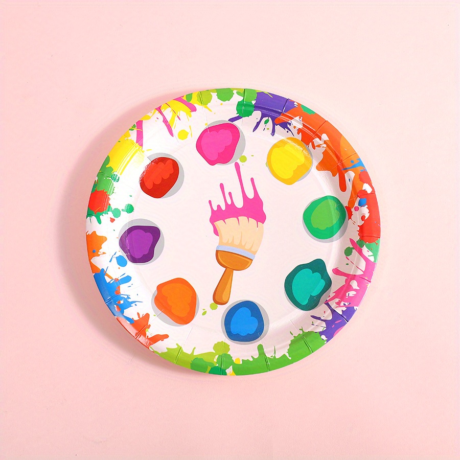 Paint palette on sale party plates