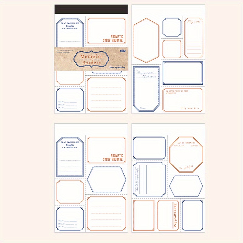 30pcs VINTAGE BLANK LABELS 1 Retro Price Tags Bordered Stickers