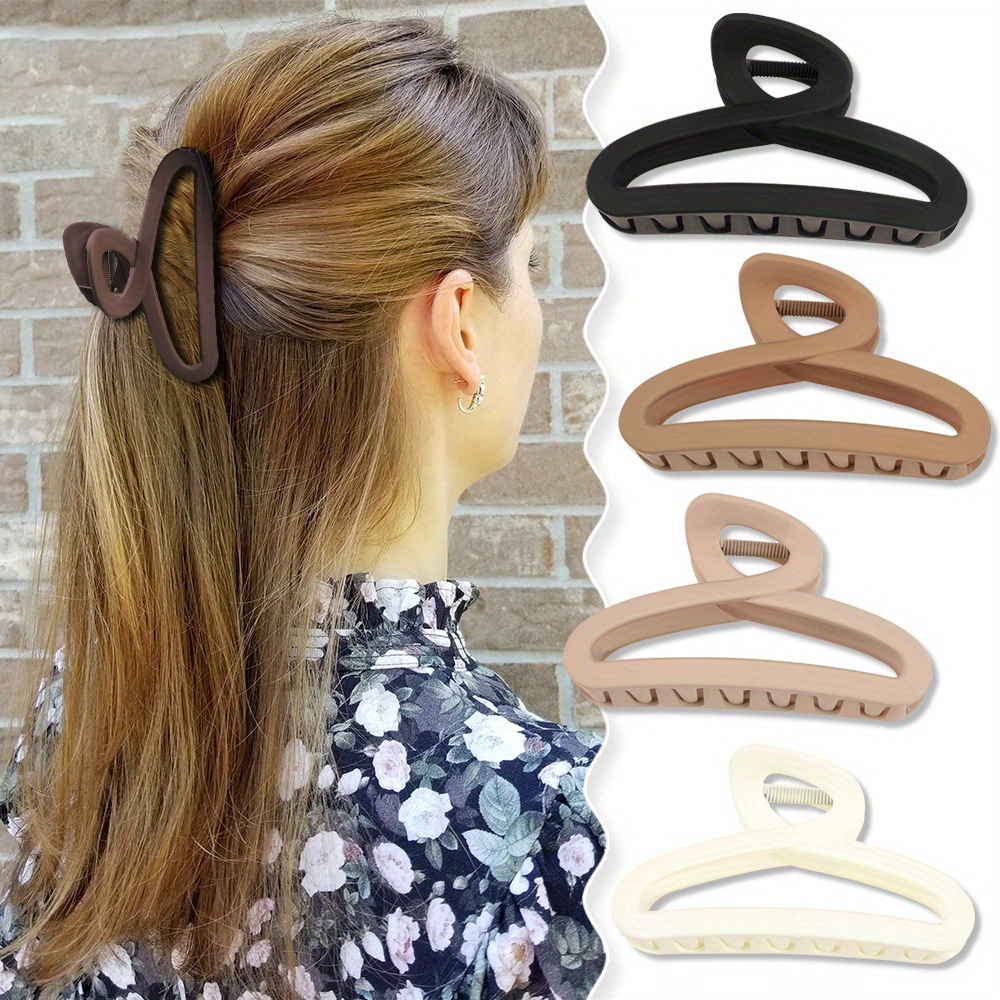 Small Hair Claw Clips Thick Hair Jaw Clips Non Slip Ponytail - Temu