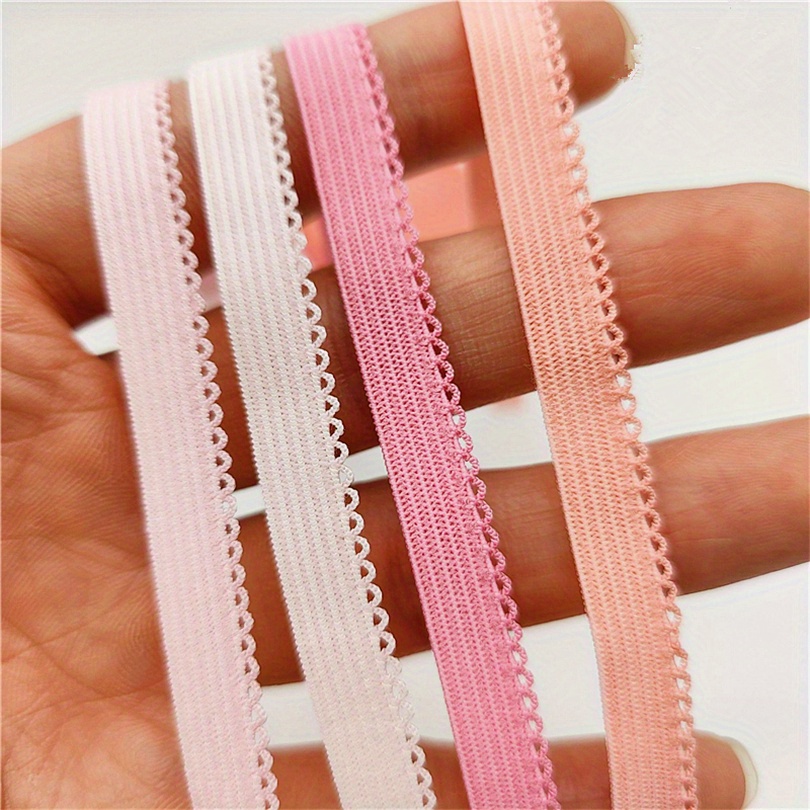 Scalloped Edge Lace Trim 10mm - Baby Pink