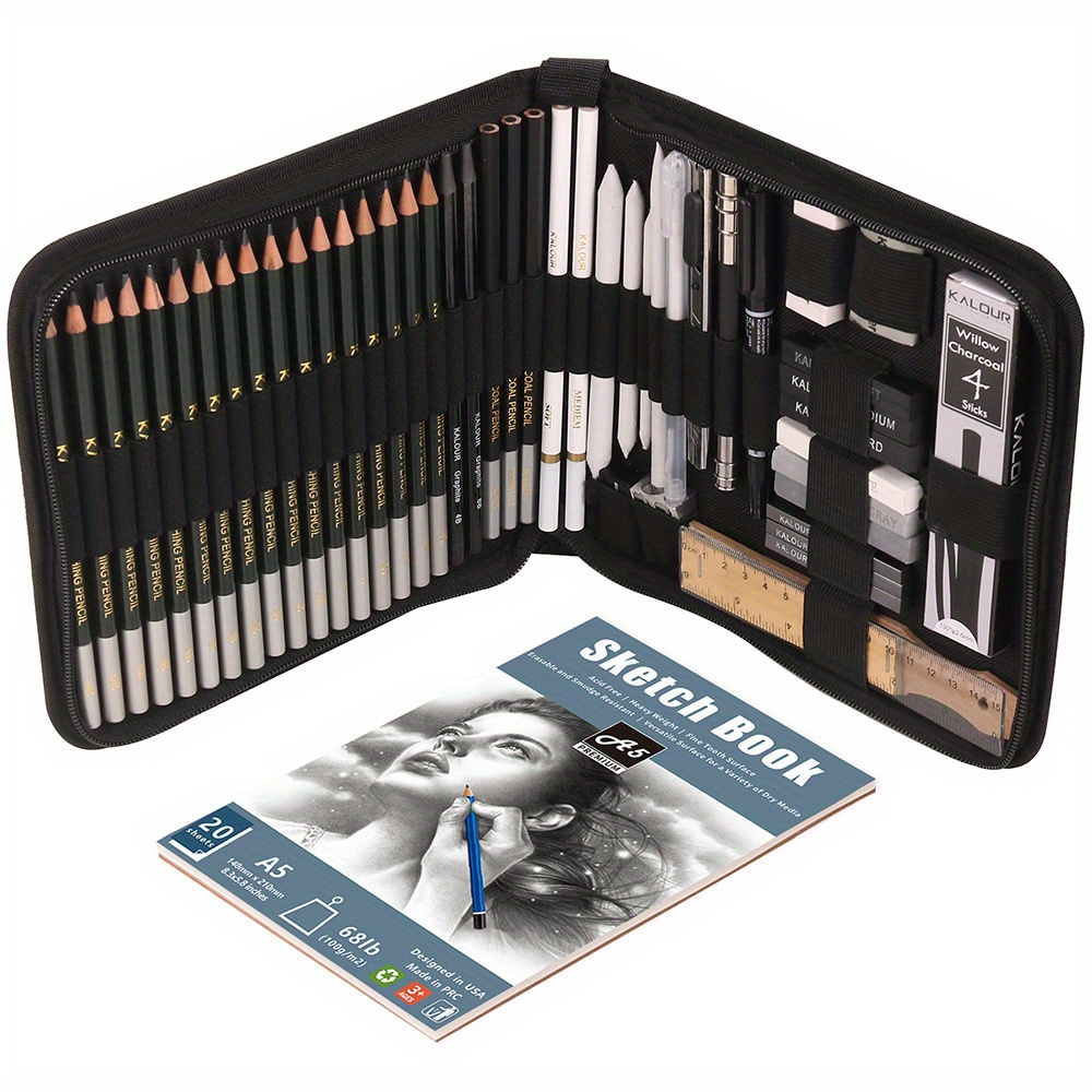 Professional 12/70pcs Drawing Sketch Pencil Set Metal box Wooden Painting  Artist Kit Graphite Charcoal Stick For School Supplies