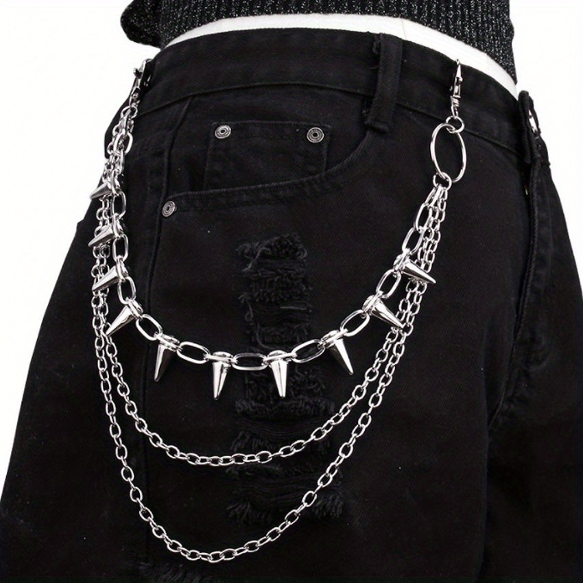 Fashion Punk Hip-hop Trendy Belt Waist Chain Multilayer Male