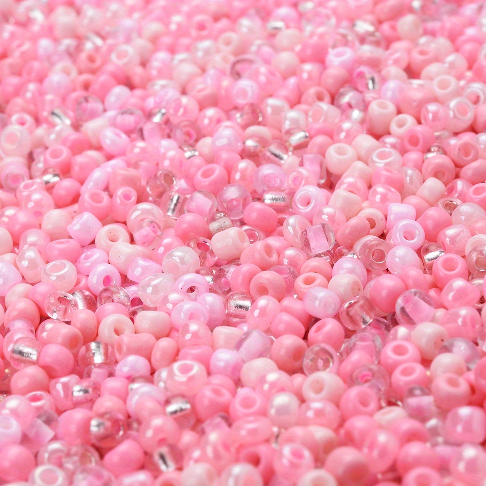 300-1500Pcs 3mm Czech Glass Seed Beads Mix Pink Round Spacer Beads For DIY  Handmade Rings Earrings Jewelry Making Accessories