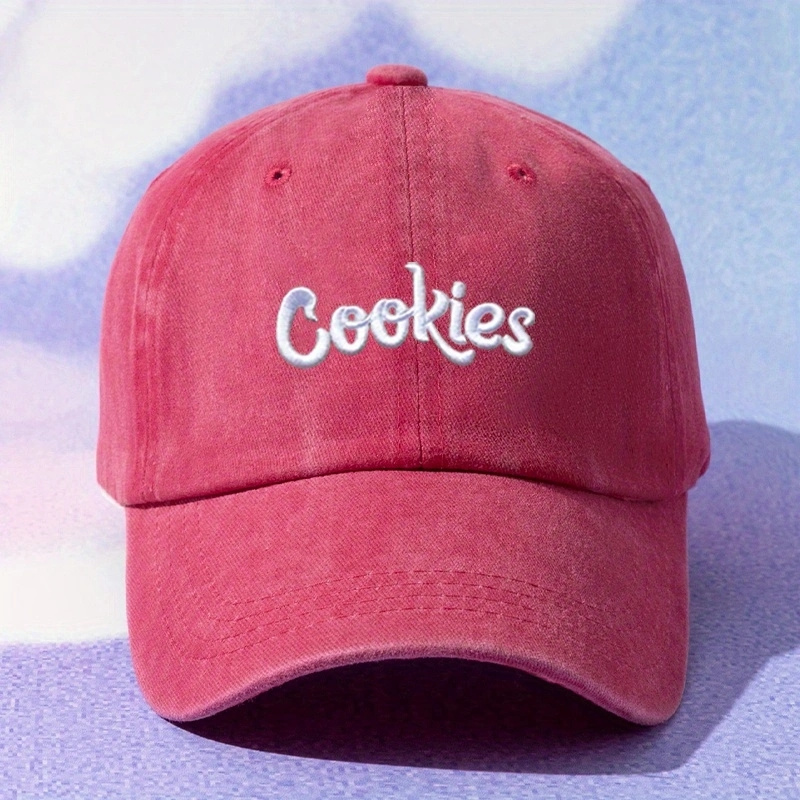 Letter Embroidery Baseball Cap Washed Distressed Unisex Sun Hat