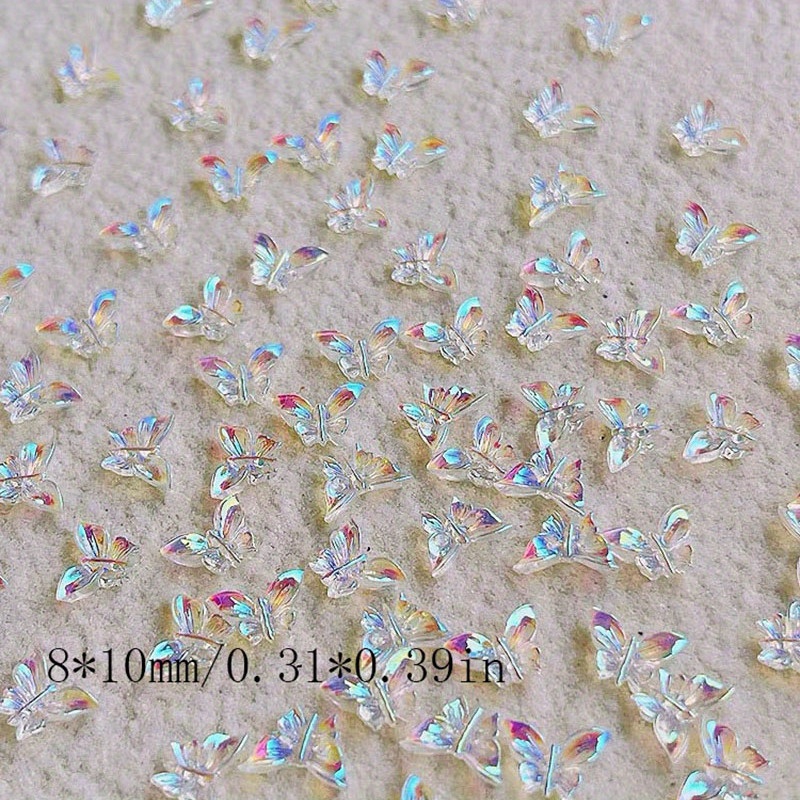 100pcs/set Of Aurora Nail Art Additions, A Trending 3d -like Nail Decoration