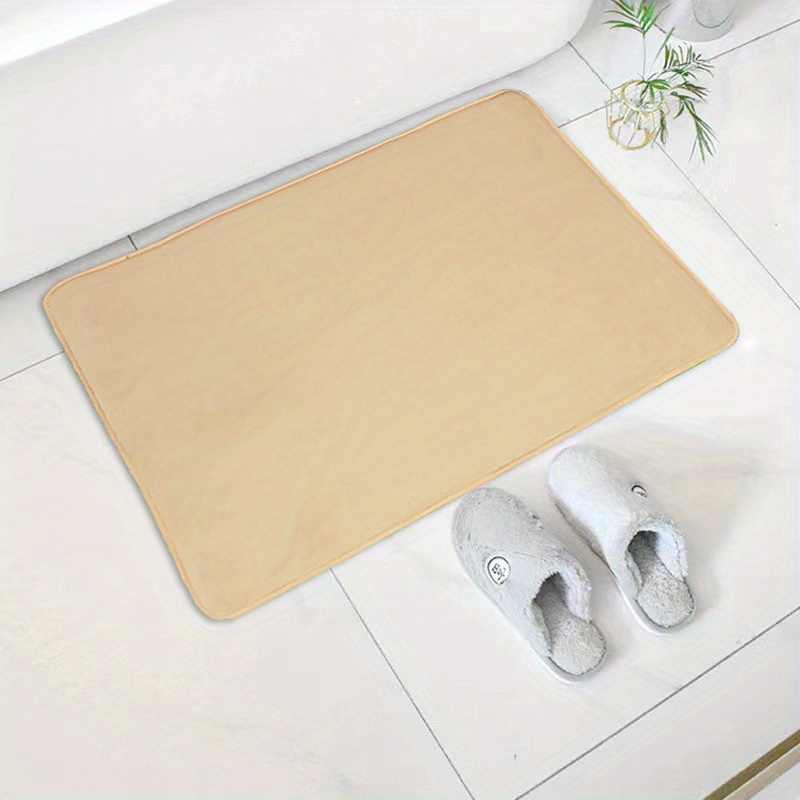 Genteele Bath Mats for Bathroom Non Slip - Beige 22 x 36 Memory