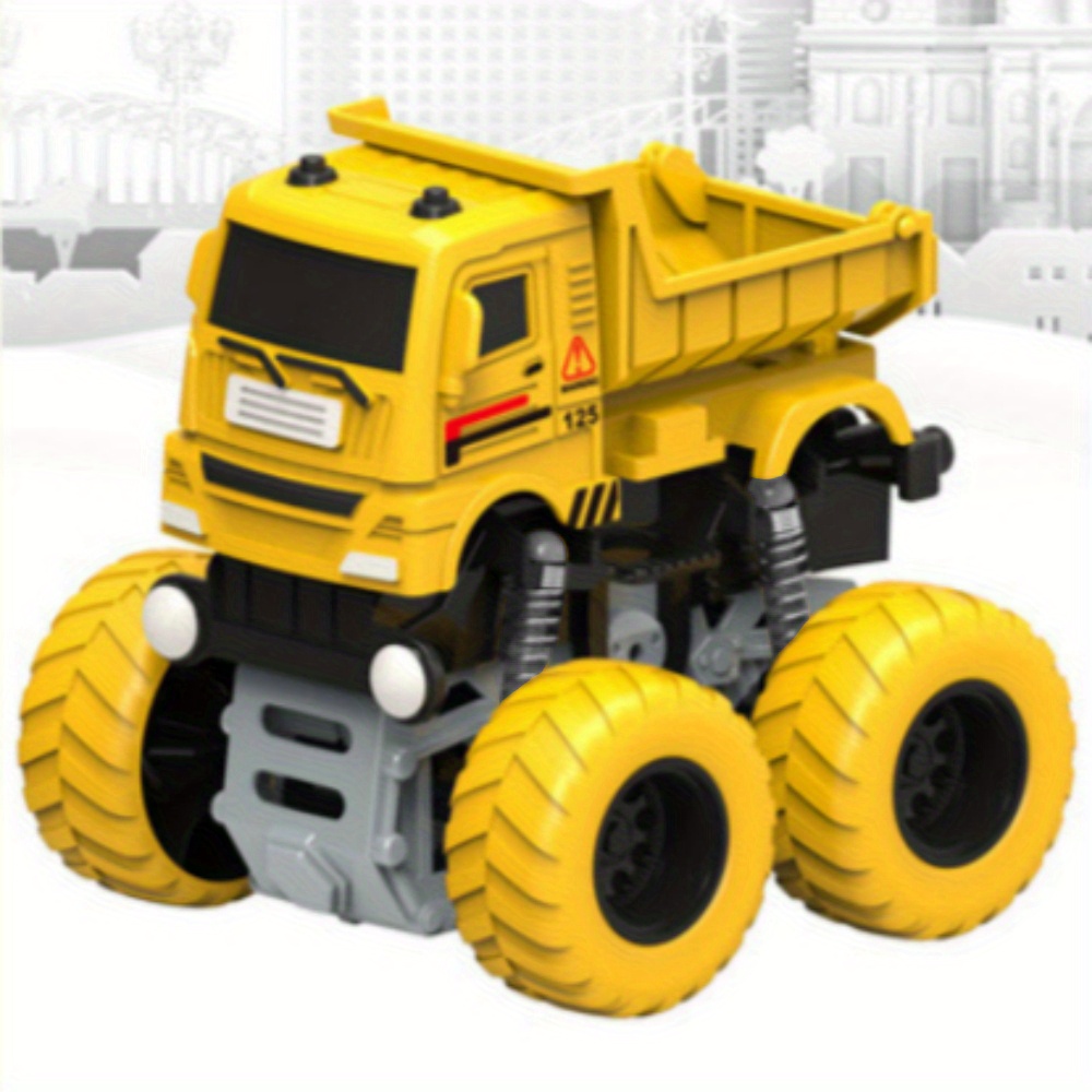1 Pcs Construction Monster Truck Toys 4wd Car For Kids Excavator Mixer Crane  Dump Trucks Toy