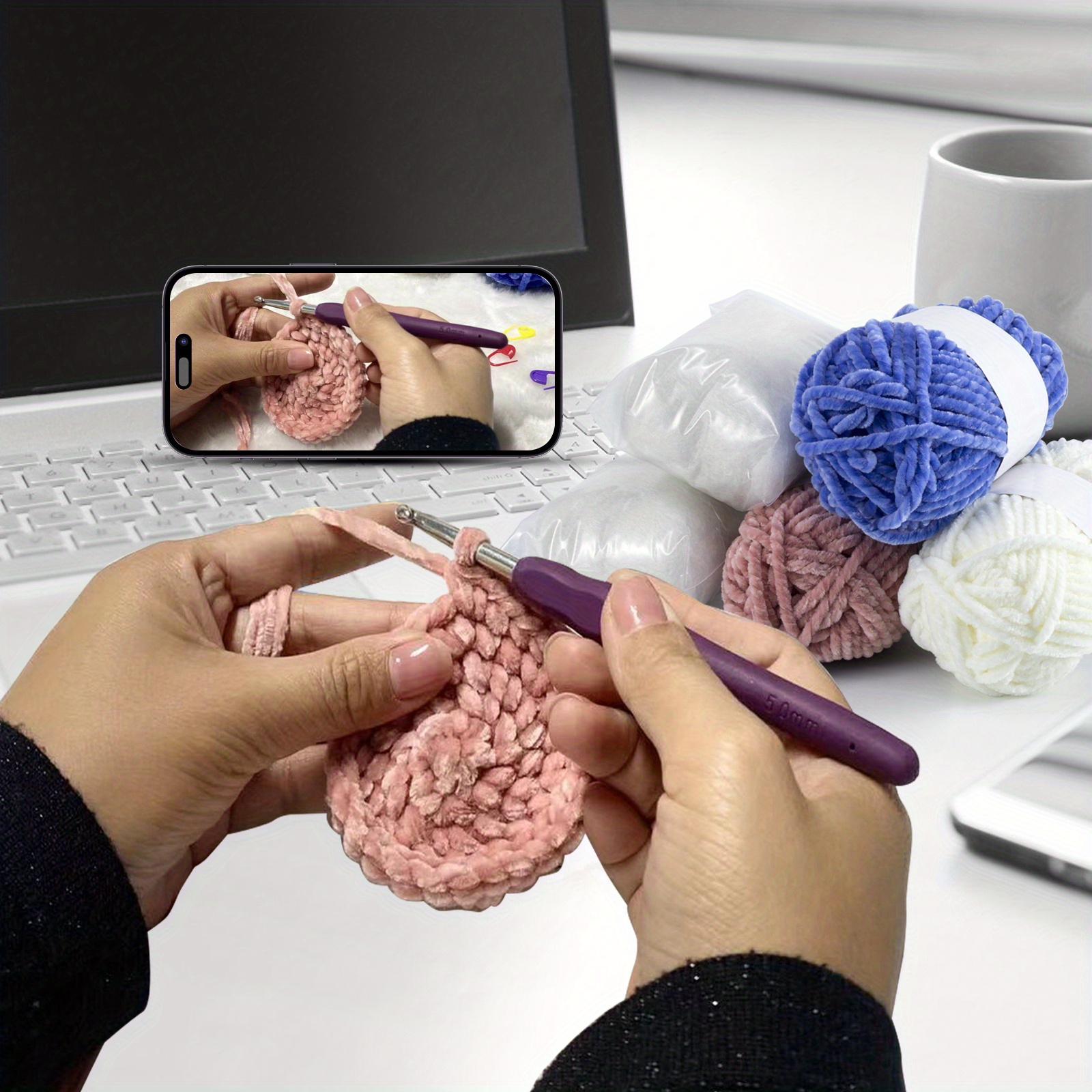 1set Kit Crochet Material Diseñado Principiantes Adecuado - Temu Chile