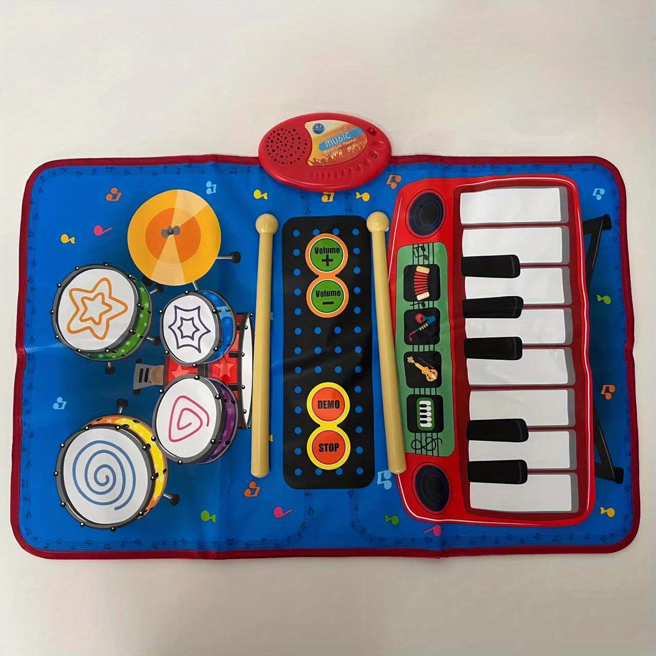 LinStyle Alfombra Musical 2 en 1 Bebe con Tambores y Teclado de  Piano,Juguetes niños 1 2 3 Años,Juegos Musicales,Regalos Cumpleaños Navidad  para Niños Niñas Bebe,Alfombra de Juegos 80 * 50cm : 