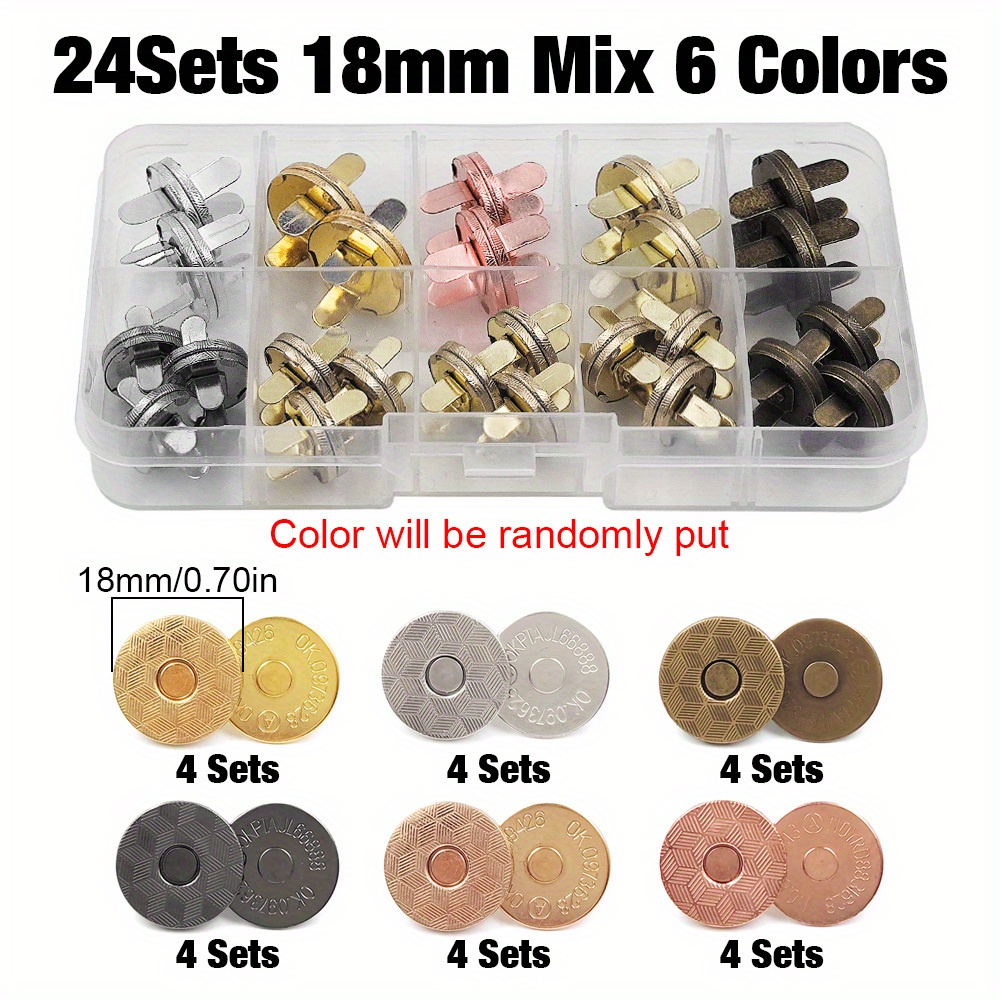 Lot 10mm Magnetic Buttons Bags Clasp Snaps Magnet Automatic - Temu