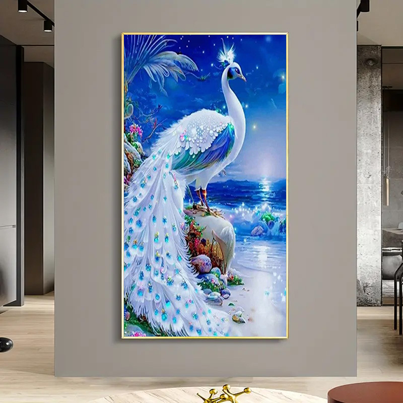 Peacock Diamond Painting Hanging Pendant Kit Special Shaped - Temu