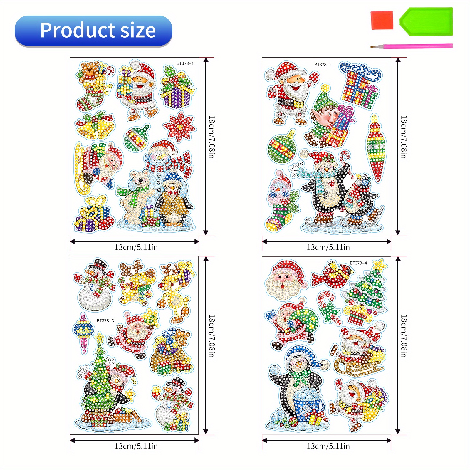 31Pcs Cake, Diamond Painting Stickers Kits for Kids 5D Gem Paint by Numbers  for Adult Beginners Diamond Arts for Boys and Girls Ages 6 7 8-12 DIY  Birthday, Christmas, Thanksgiving Day, New