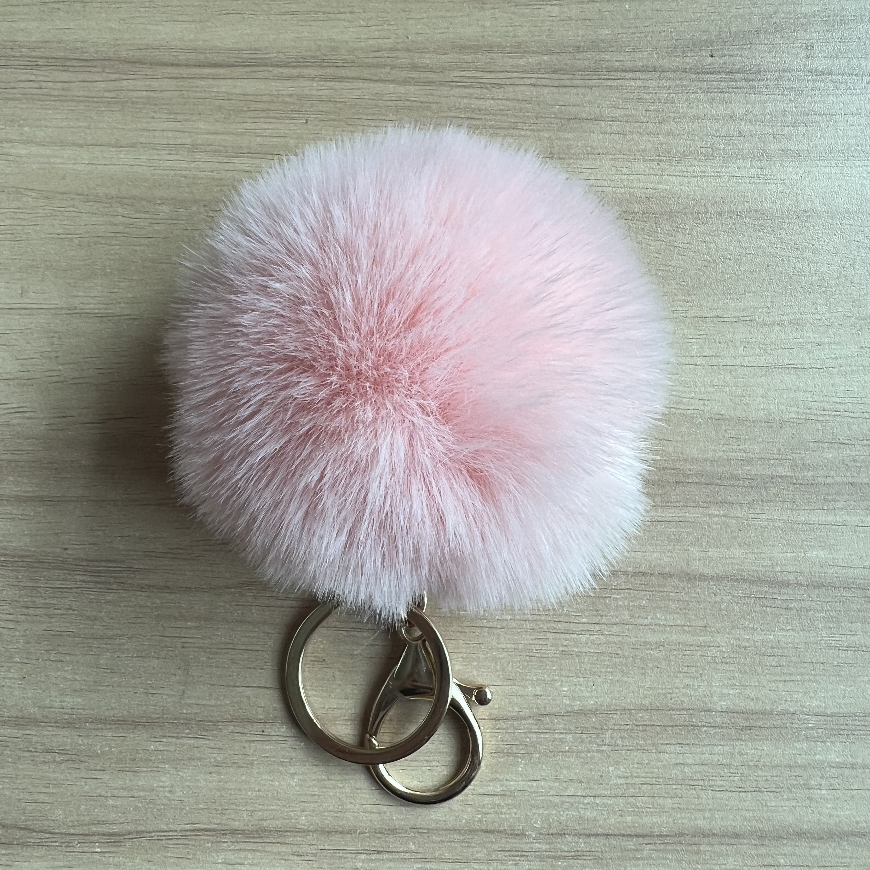 Rabbit Fur PomPom Key Chain Bag Charm Fluffy Puff Ball Phone Car Pendant  Purse !