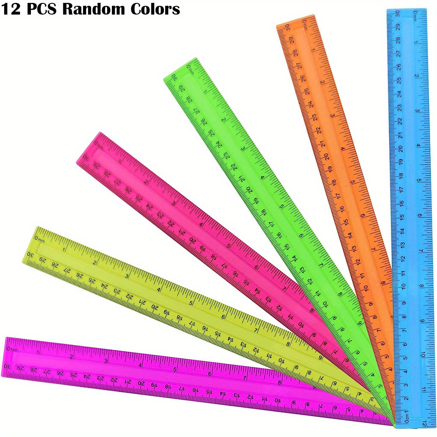 And Plastic Transparent Rulers Perfect For Primary And - Temu