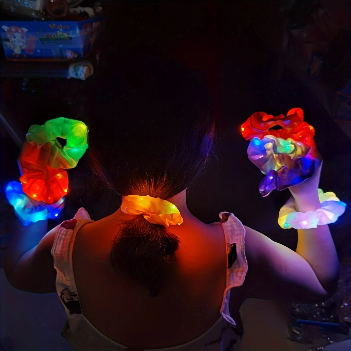 Led Scrunchies Women Led Glow Hair Bands Light Hair Scrunchy - Temu