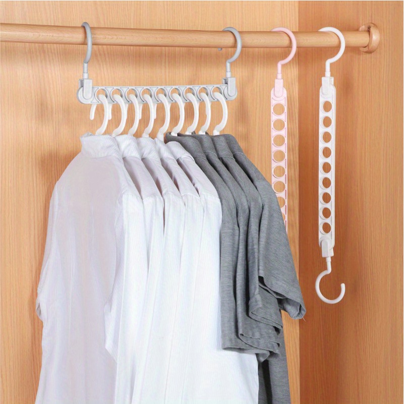 Hanging 9-hole Hangers, Foldable Heavy Duty Clothes Hangers, Household  Space Saving Organizer For Bedroom, Closet, Wardrobe, Home, Dorm - Temu