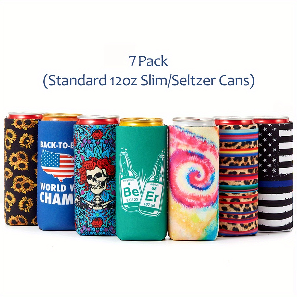 Rainbow Neoprene Slim Can Cooler For Skinny Can Coolers, Soft Insulated  Slim Sleeves For Beers Cans, Summer Drinks - Temu