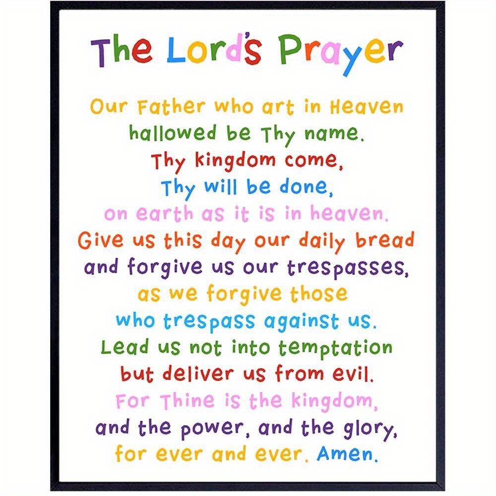 The Lord's Prayer, Christian Children Wall Art