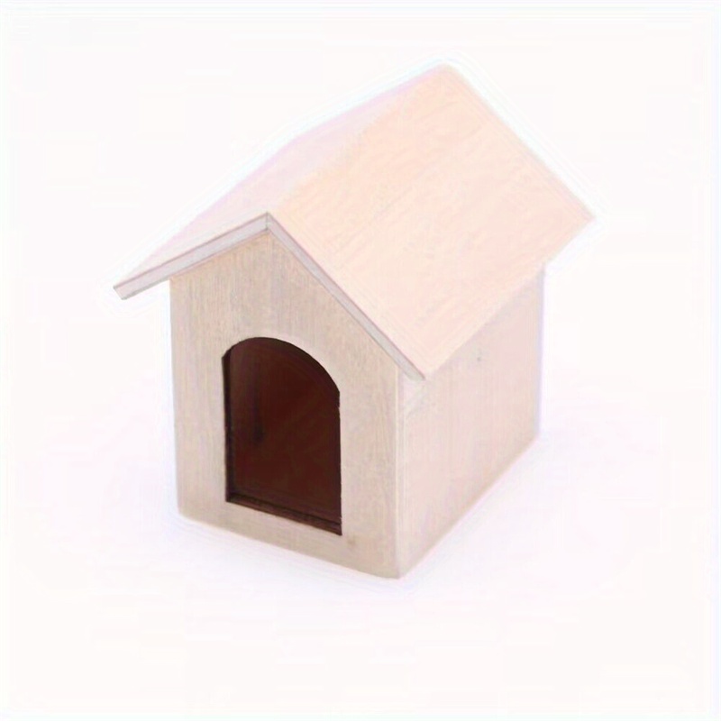Dollhouse Decoration, Mini Wooden Paintable Dog Bed Model Ornament, Photography Prop, Miniature Model, Collectible Gift For Hobbyists And Enthusiasts
