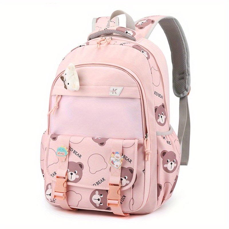 1pc Khaki Cartoon Bear Backpack, 2023 New, Cute Fashionable Casual