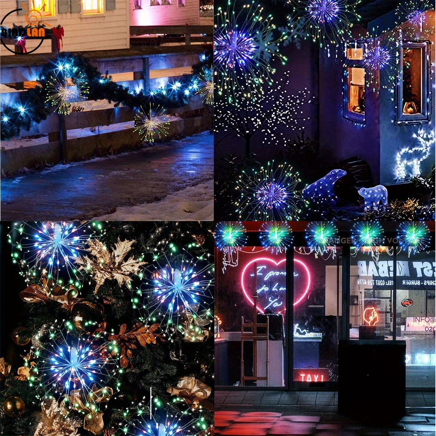 usb style with control one tote four fireworks lights christmas halloween decorative string lights details 2