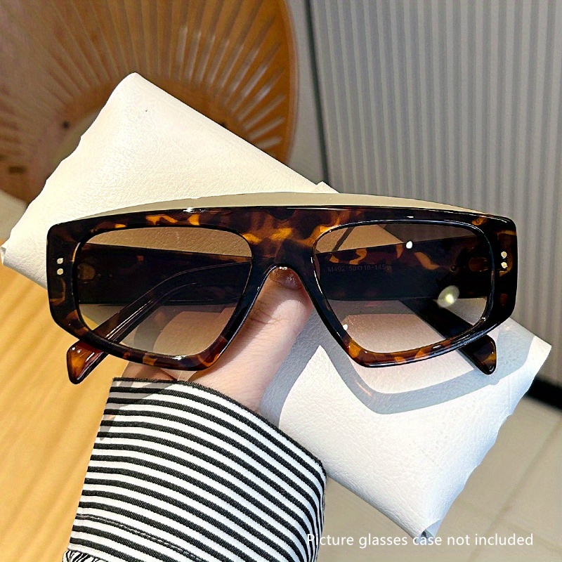 Square Fashion Sunglasses For Women Men Mod Metal Chain Charm Anti Glare  Glasses For Driving Beach Travel Uv400 - Jewelry & Accessories - Temu