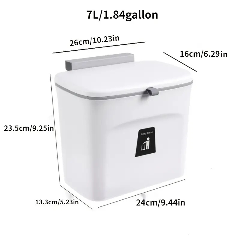 1pc cabinet door wall hanging trash can household storage bucket hanging   sliding trash can suitable for bedroom bathroom living room for diaper changing halloween thanksgiving and christmas gift details 7