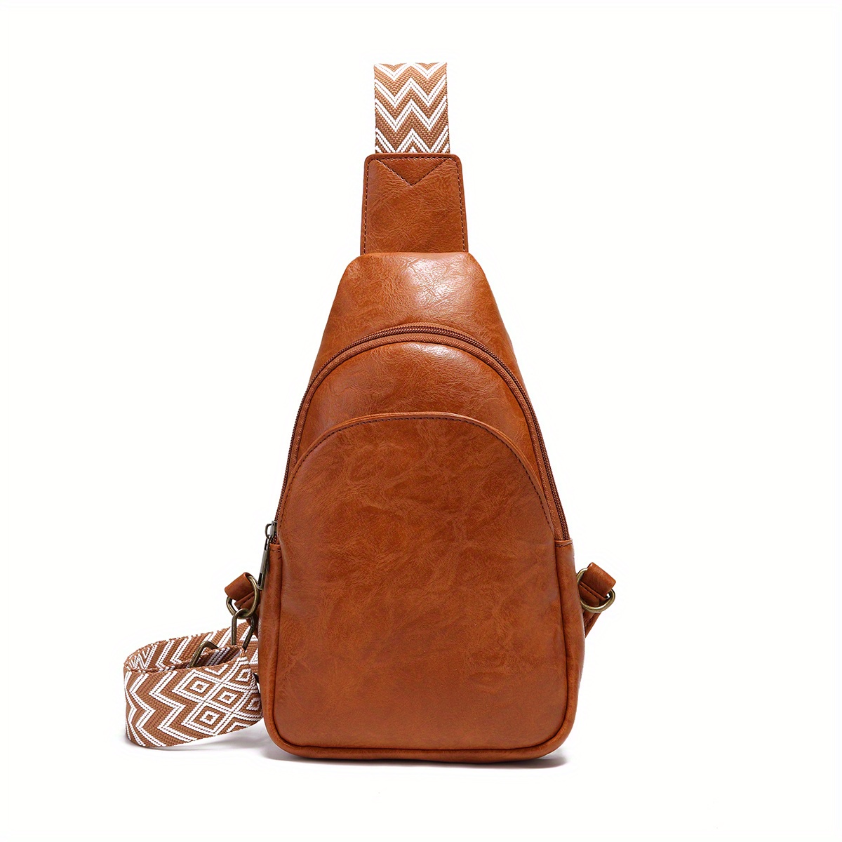 Vegan Leather Sling Crossbody Bag