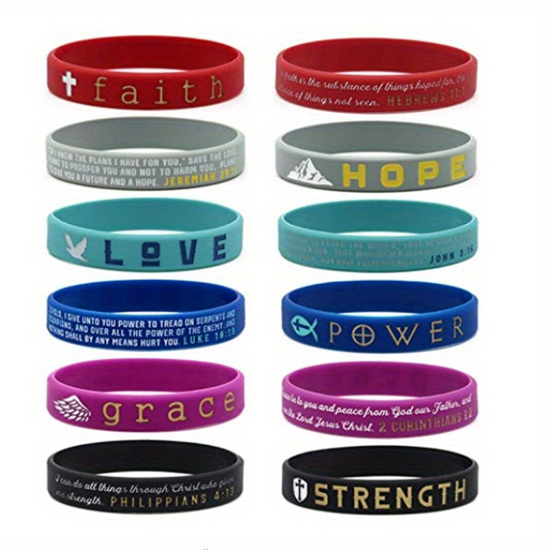 Religious on sale rubber bracelets