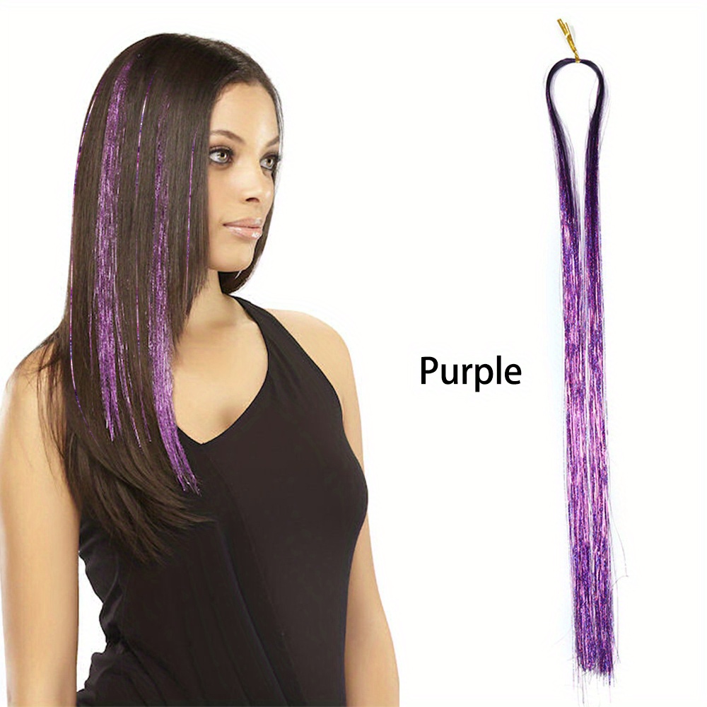 Hair Tinsel LILAC, Shimmer Hair Accessory, Hair Bling, Tinsel Hair  Extensions, One Lilac Tinsel 50 Pieces 