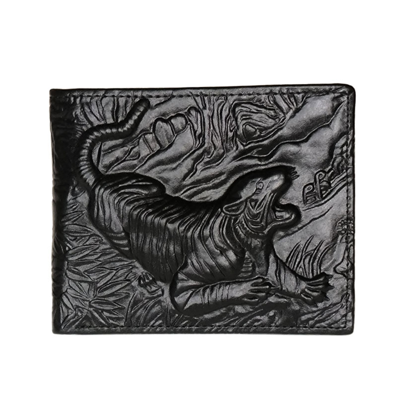 Men's Tiger Wallet Card Holder Vintage Leather