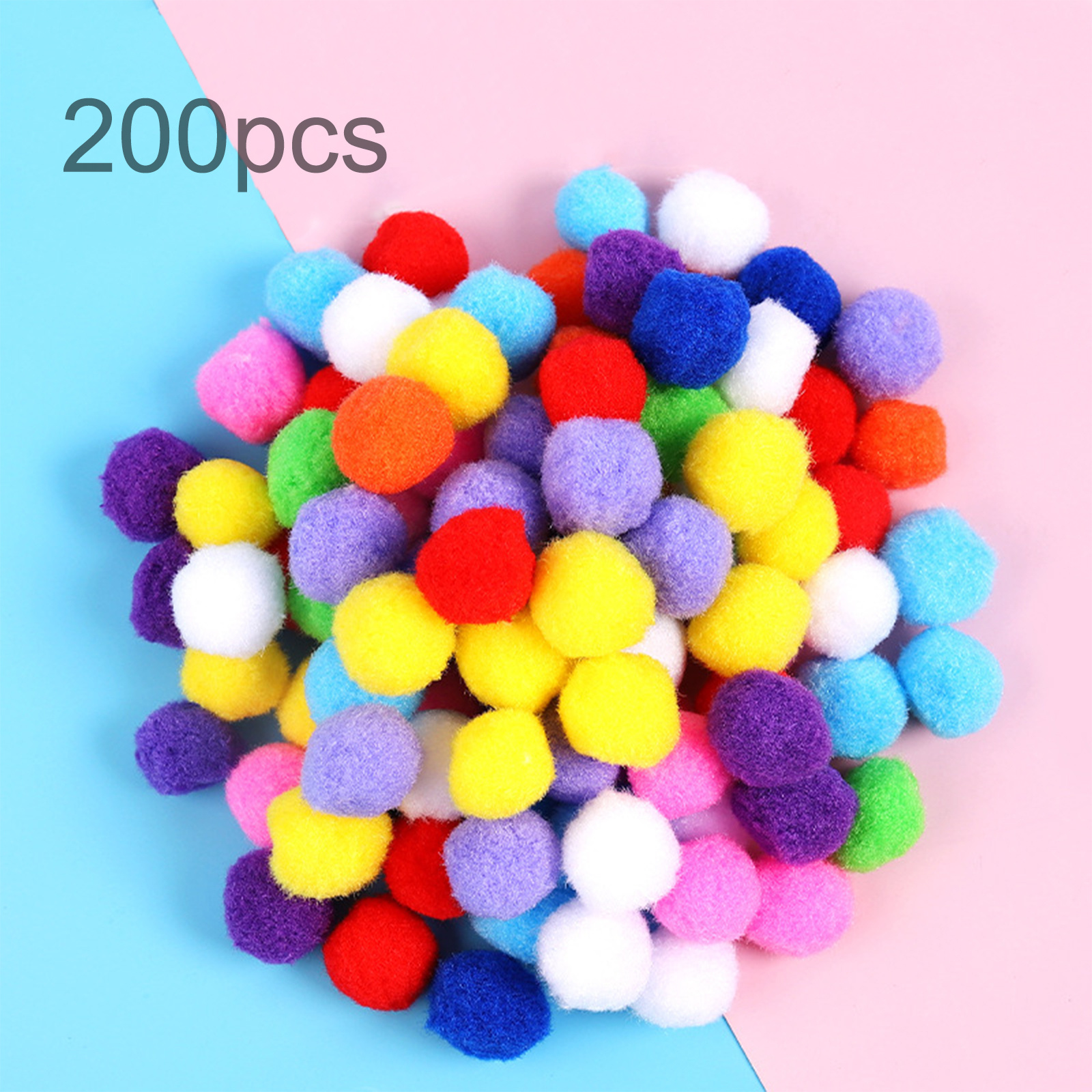 120pcs Assorted Sizes & Colors Craft Pom Poms Balls for Hobby Supplies and DIY Creative Crafts Party Decorations (06)