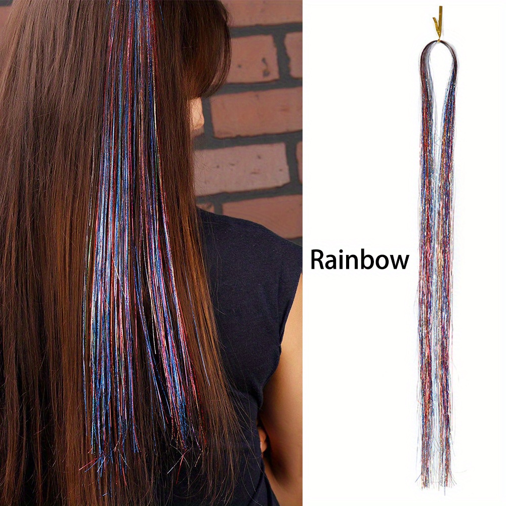 Glitter Tinsel Hair Heat Resistant Glitter Hair Hair - Temu