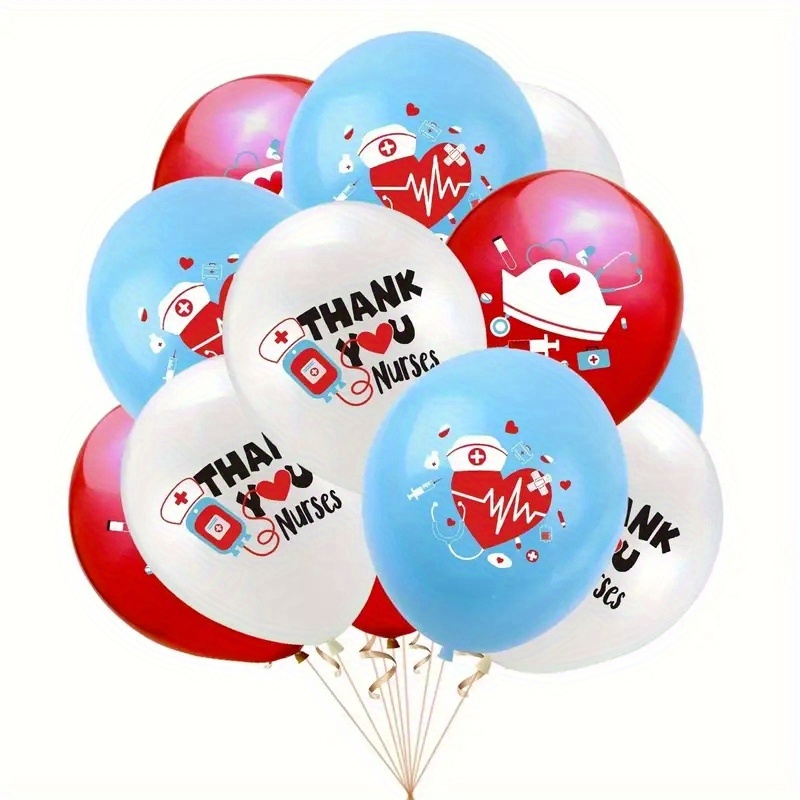 6pcs Thank Nurse Balloons Doctor Nurse Party Decoration Balloons ...